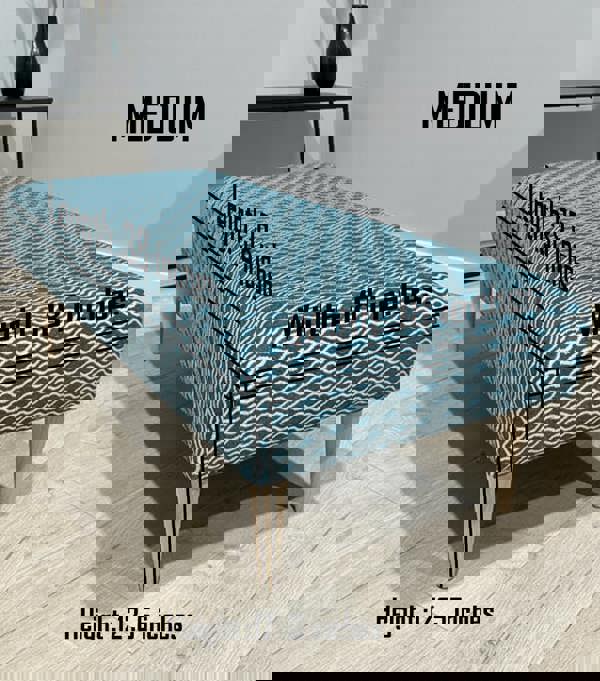 PREMIUM PATTERN FABRIC FOOTSTOOL POUFFE FOOTREST TABLE - ISTOOLS