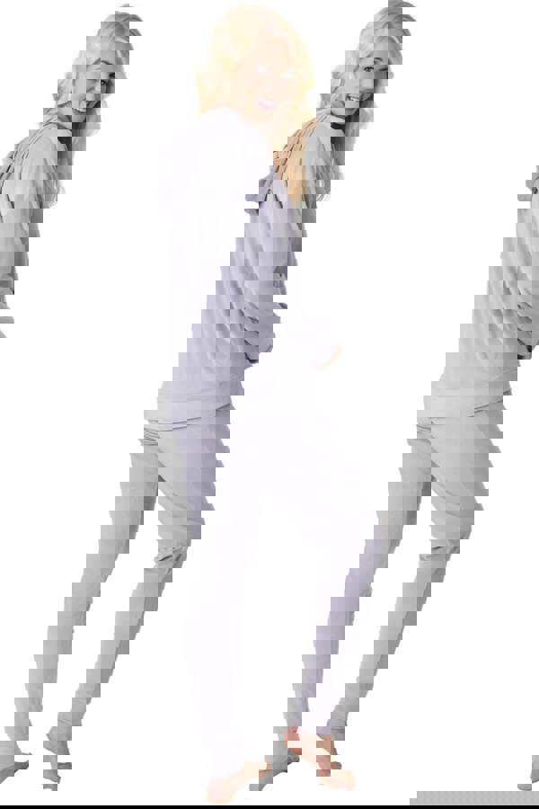 Camille Grey Supersoft Velour Loungewear Pyjama Set