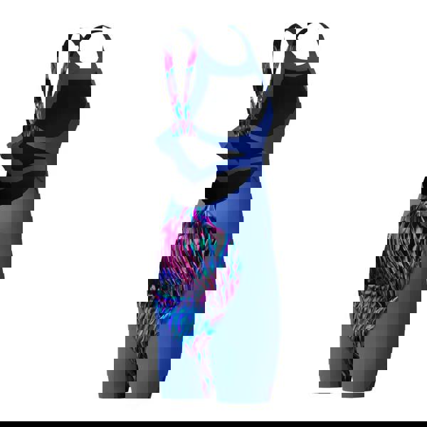 Speedo Girls Fastskin LZR Ignite Kneeskin in blue multi pattern