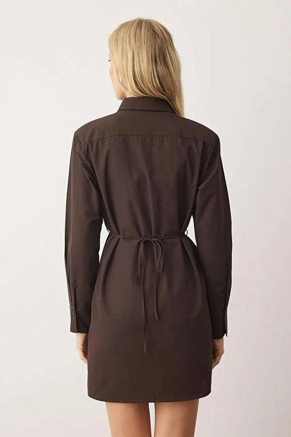 WOVCOR Mini Woven Dress with Tie Detail