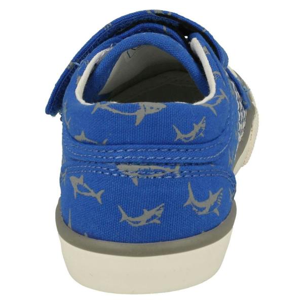 Start-rite Boys Startrite Shark Detailed Canvas Shoes Wave