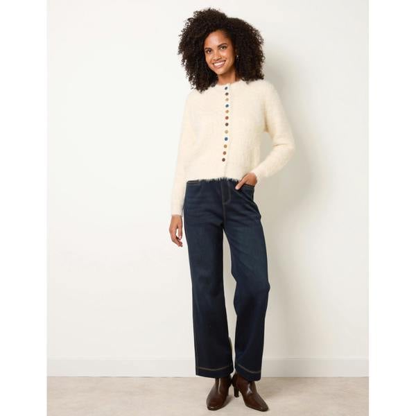 Blue Vanilla Soft Round Neck Cardigan