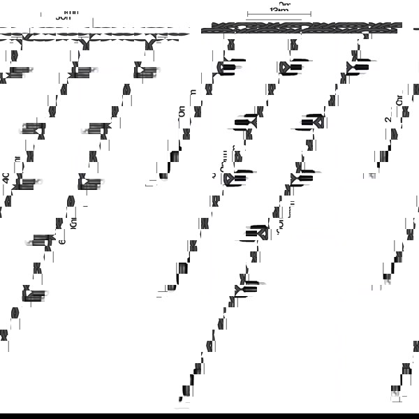 Eagle Connect Icicle lights Black Rubber 60/40/20 Drop, 2M