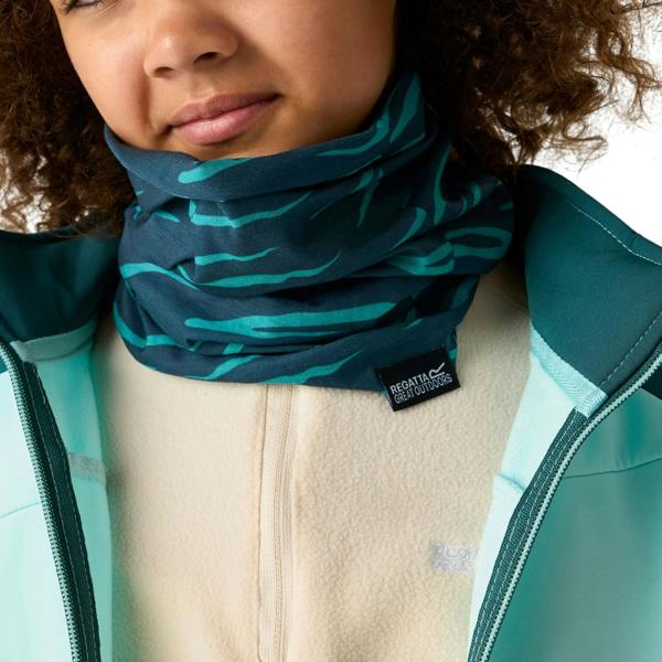 Regatta Childrens/Kids Multitube II Zebra Print Snood - Mediterranea - 
