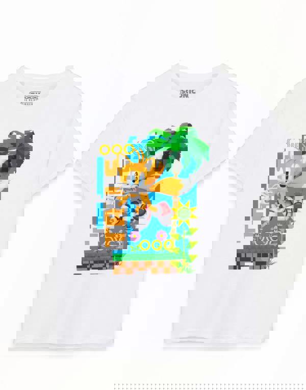 Sonic the Hedgehog Unisex Kids White Tails Short Sleeved T-Shirt