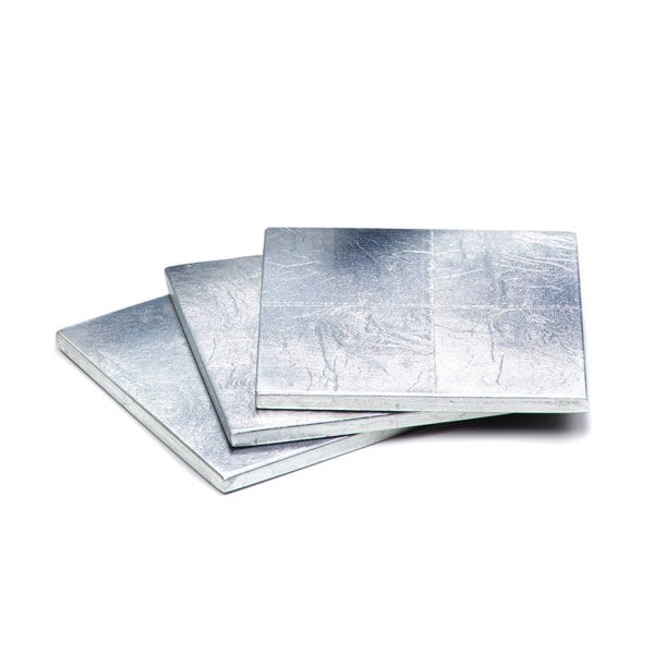 set of 3 silver coasters