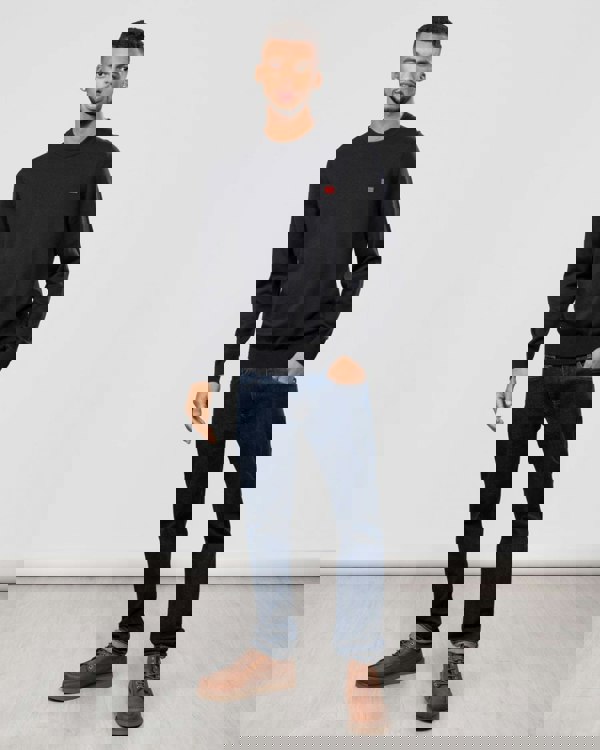 HUGO San Cassius Mens Crew Neck Sweater NOS - Black 001