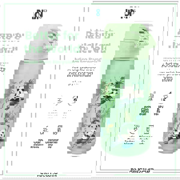 ION8 Leak Proof Kids' Water Bottle, Recyclon, Pandas, 350ml (12oz)