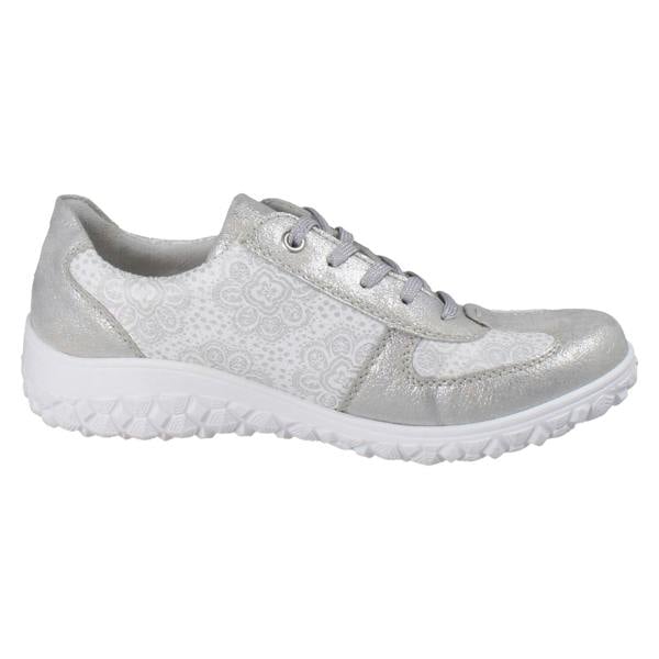 Rieker Womens Rieker Extra Wide Detailed Lace Up Trainers With Side Zip 59501
