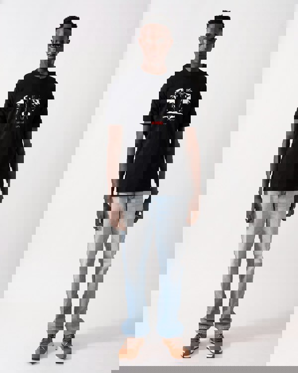 HUGO Dobero Mens Graphic Print T-Shirt - Black 001