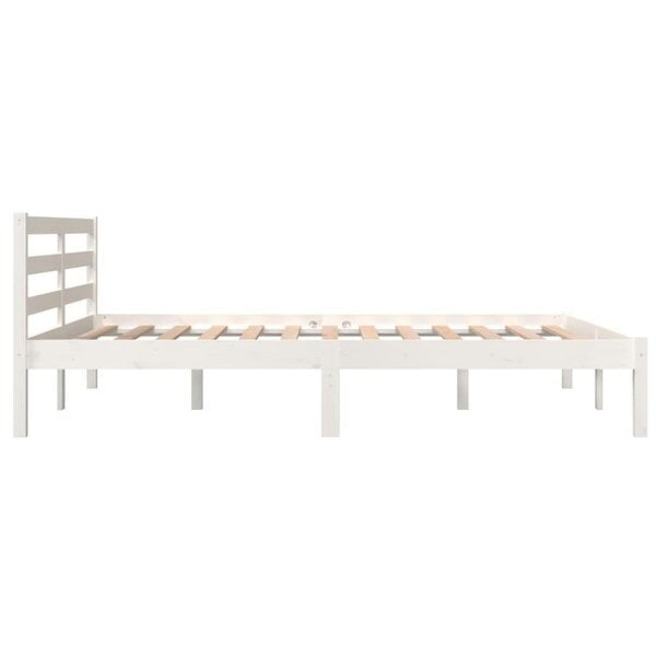 Berkfield Day Bed Solid Wood Pine 140x190 cm White