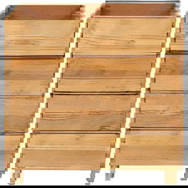 Berkfield Raised Bed 50x40x38 cm Solid Wood Teak and Steel