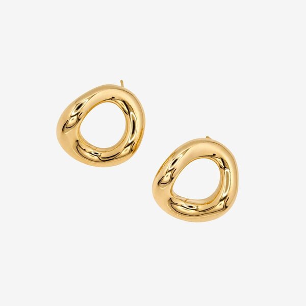 Uchi & Soto Enso Gold Open Circle Oversized Stud Earrings