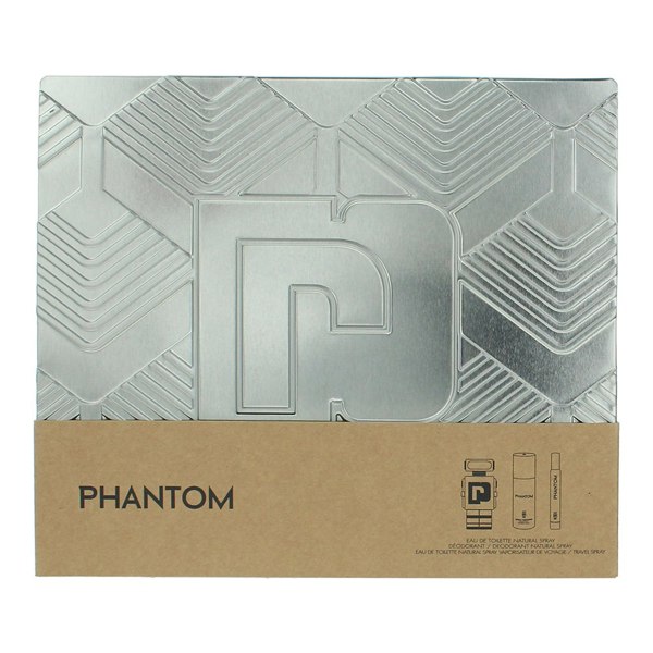 Paco Rabanne Phantom 3 Piece Gift Set: Eau De Toilette 100ml - Eau de Toilette 10ml - Deodorant Spray 100ml
