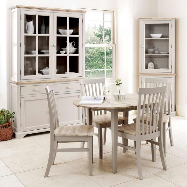 Statement Furniture Florence Highback Dining Chairs with Wooden Seat Set of 4