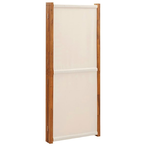 Berkfield 4-Panel Room Divider Cream White 280x180 cm