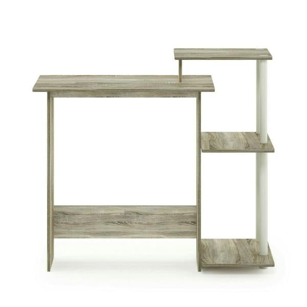 WALPLUS Efficient Home Laptop Notebook Computer Desk, Sonoma Oak/White Featuring Durable Construction and Elegant Finish
