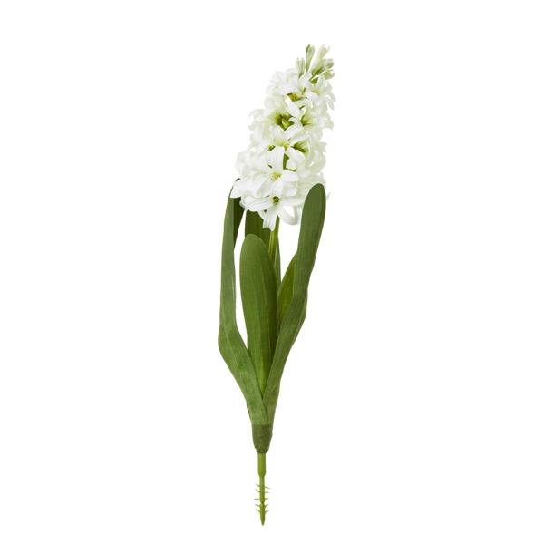 Wyld Haus Set of 3 Artificial Flowers White Hyacinth Stems