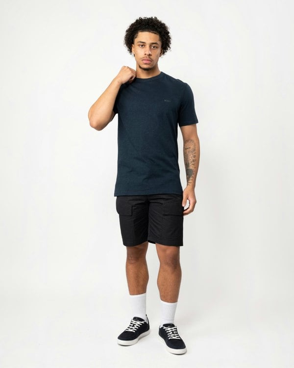 BOSS Orange Tegood Mens Crew Neck T-Shirt - Dark Blue 404