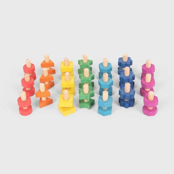 tickit Rainbow Wooden Nuts & Bolts