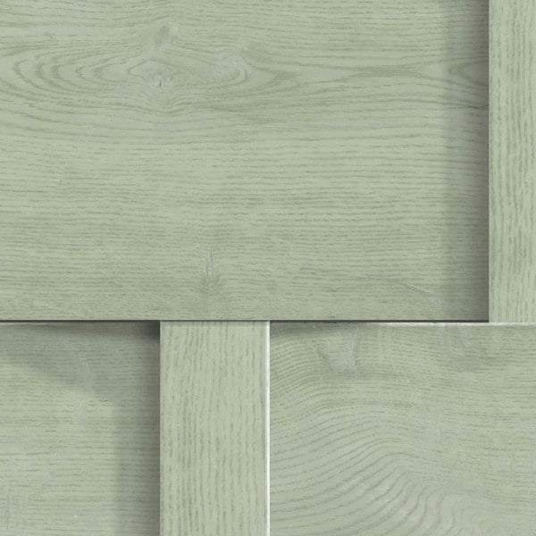 World of Wallpaper Harrow Wood Panel Wallpaper - Sage Green