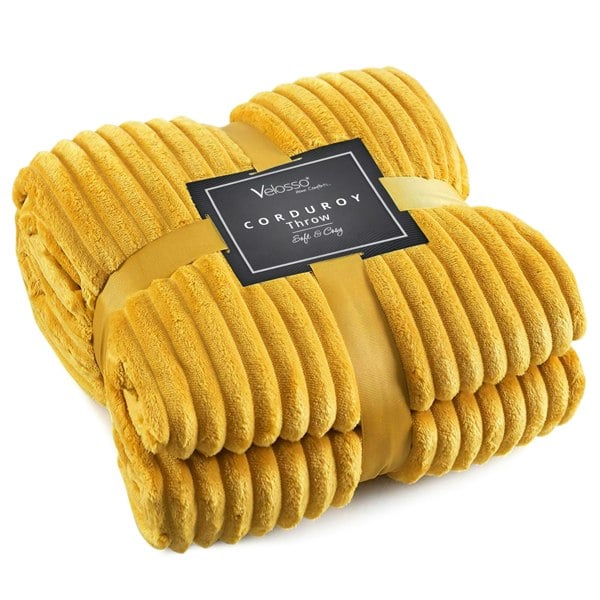 Velosso Corduroy Plush Throw - 127cm x 152cm