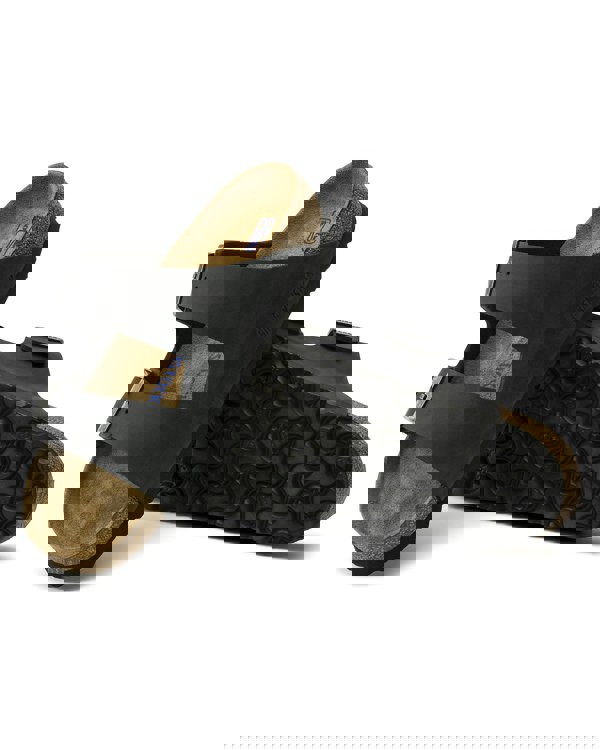 Birkenstock Arizona Soft Footbed Womens Oiled Leather Sandals - Black - CHO - Designer Womens Sandals