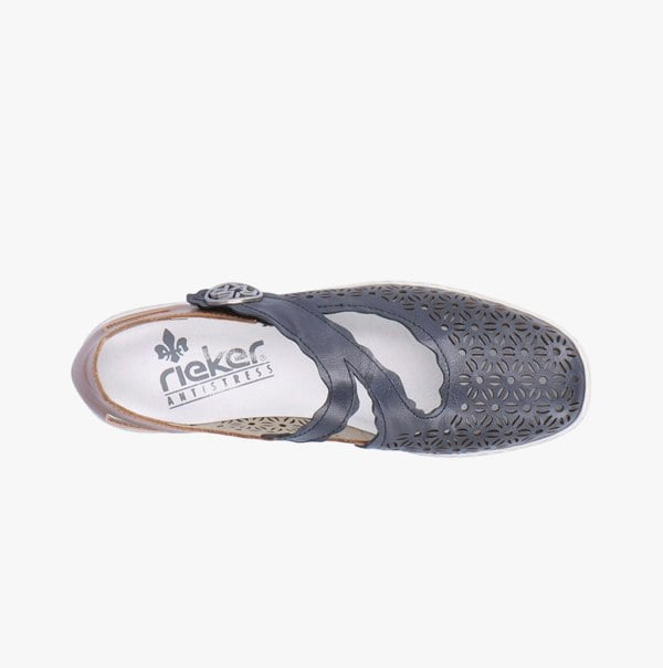Rieker 413G4-14 Womens Shoes - Blue Multi
