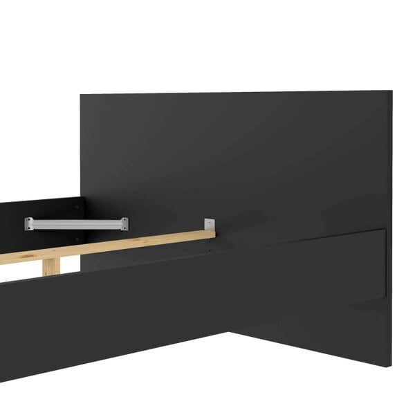 Wyld Haus Budapest 4ft6 Double Black Wooden Bed Frame