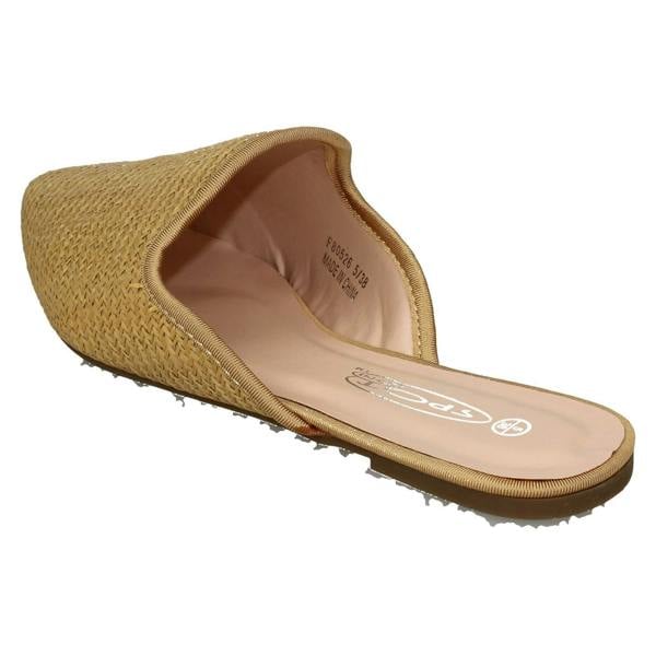 Spot On Ladies Spot On Flat Slip On Mule Wide Fit Sandals F80527