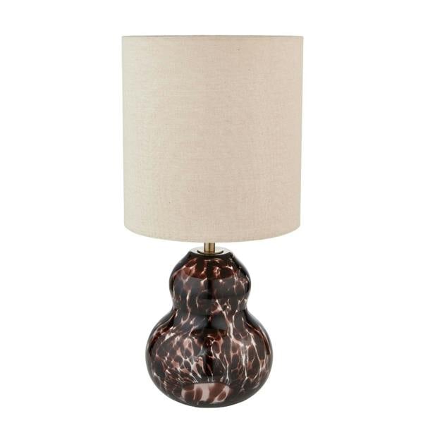 Pagazzi Lighting Maura Brown Tortoise Glass Table Lamp