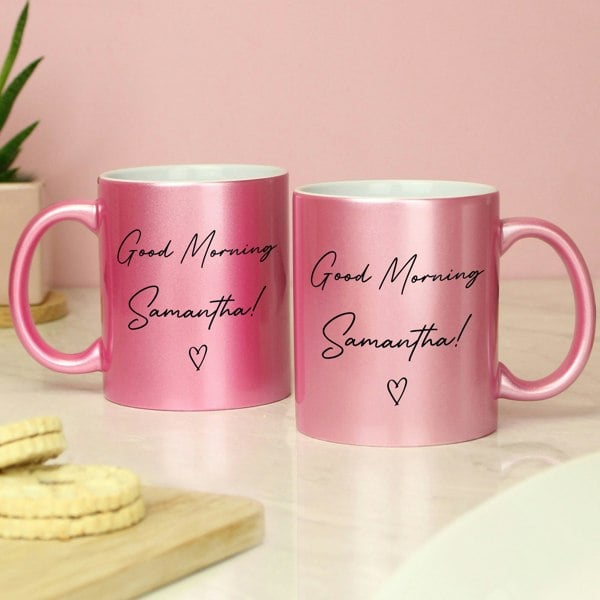 Personalised Memento Company Personalised Pink Glitter Mug