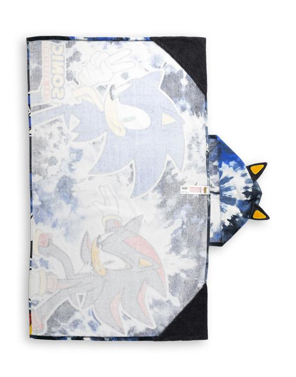 Vanilla Underground Sonic the Hedgehog Boys Black Shadow Poncho Towel (One Size)