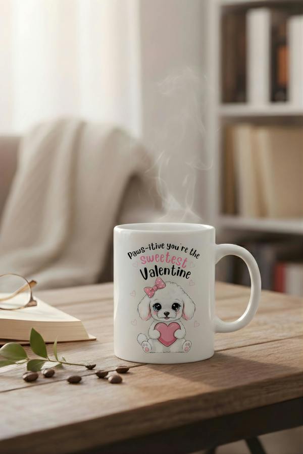 Dyzi Pawsitive You’re The Sweetest Valentine Printed Mug