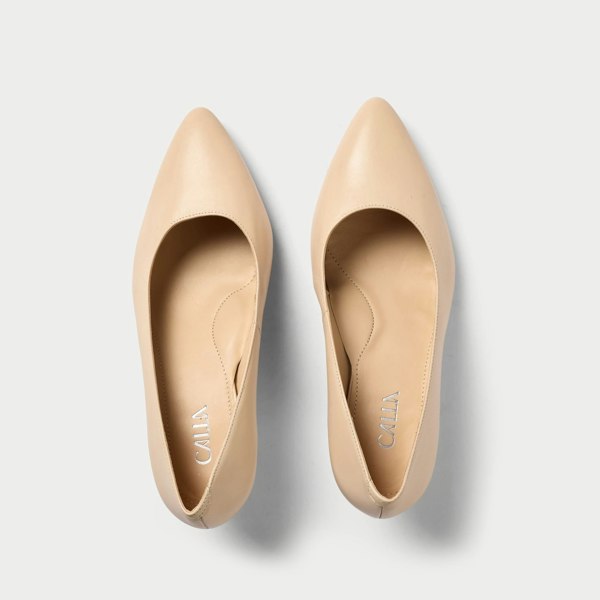 Calla Ava Shoes - Light Beige Leather