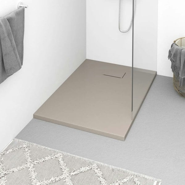 Berkfield Shower Base Tray SMC Brown 100x70 cm