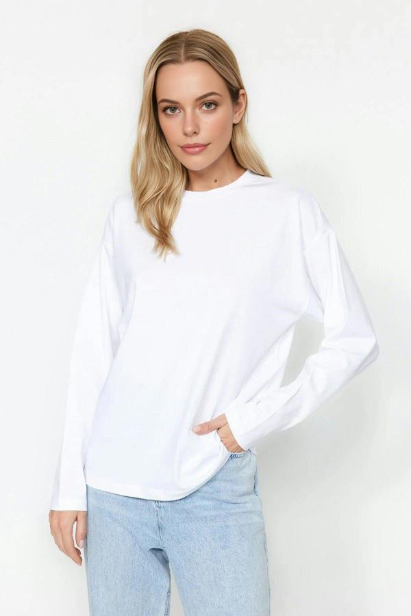 WOVCOR Thick Basic Crew Neck Knit T-Shirt