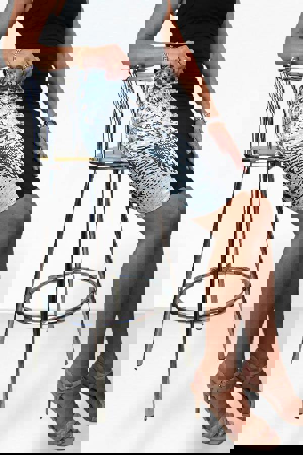 Paulo Due Women's Panelled Animal Print Pencil Skirt