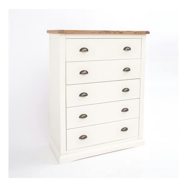 Cabinet Bits Cosenza 5 Drawer Chest of Drawers Brass Cup Handle