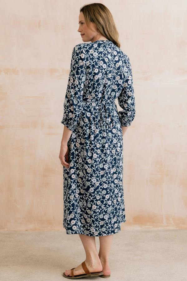 Lily & Me Leoni Printed Shirt Dress Navy