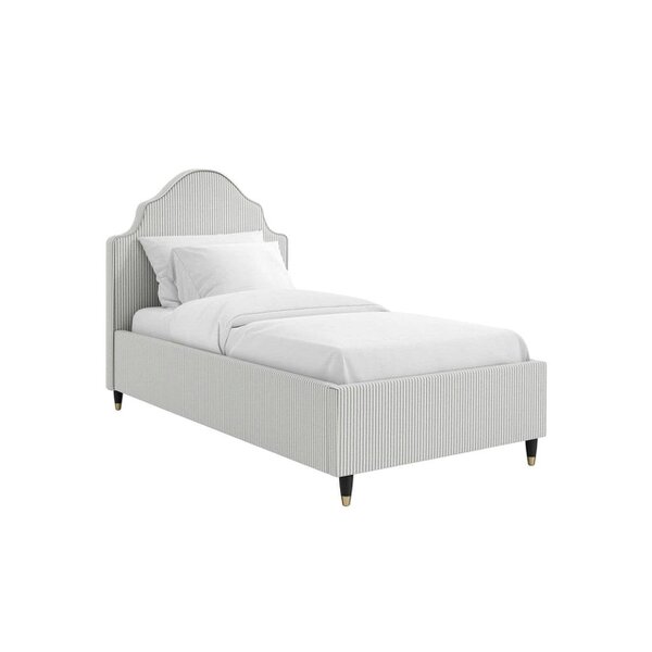 Wyld Haus Monterey 3FT Grey Thin Stripe Single Bed