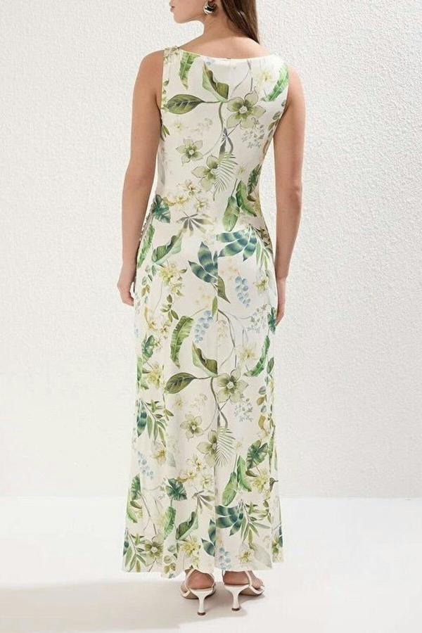 WOVCOR Floral Print Fitted Flexible Knit Pencil Dress