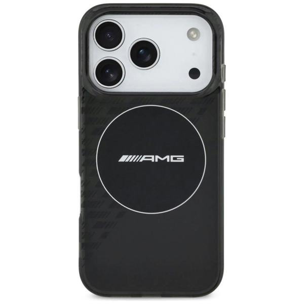 AMG Double Layer Transparent Smocked Case with MagSafe for iPhone 17 Pro 6.3" Black - AMHMP17L24HTRDK