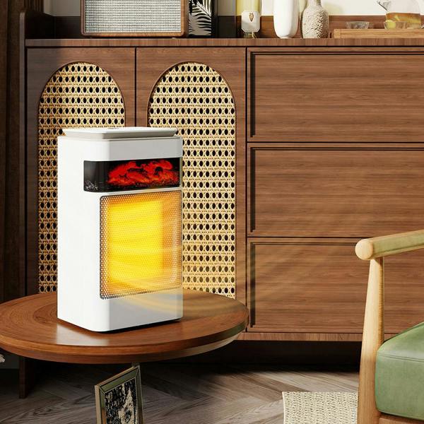 1500W Fan Electric Heater with 3 Modes Adjustable Thermostat White