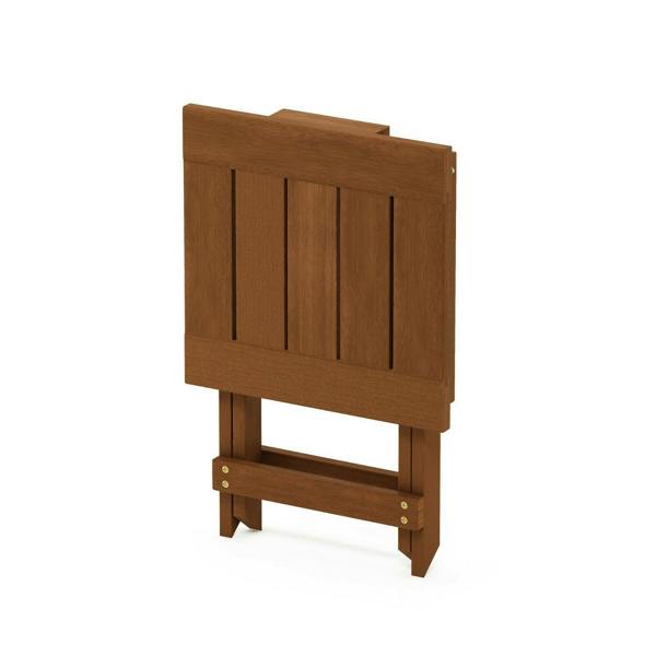 WALPLUS Tioman Hardwood Adirondack Folding Table in Teak Oil, Natural | Stylish Table for Home Use with Practical and Modern Design
