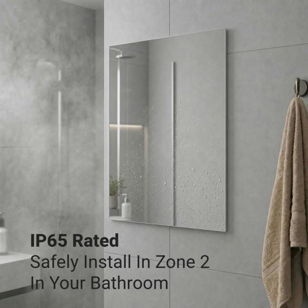 Mirrorstone Heating 320w Round Mirrored Wi-Fi Infrared Heating Panel