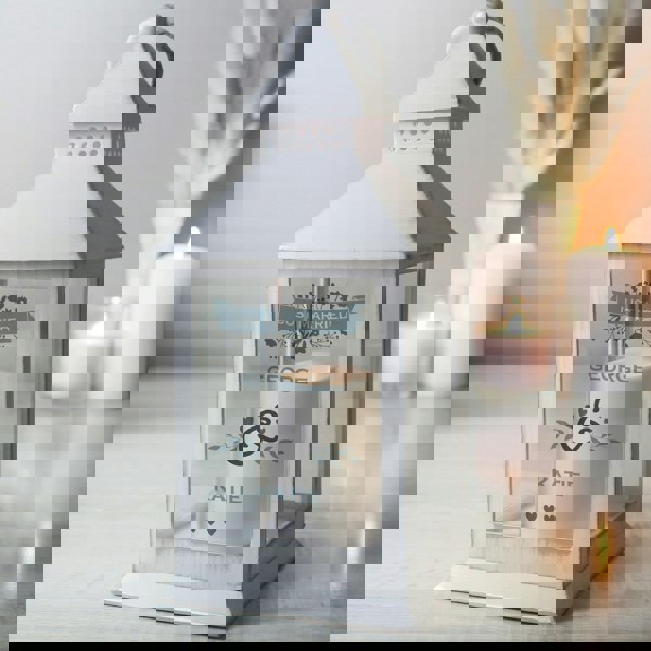 Personalised Memento Company Personalised Couples Special Date White Lantern