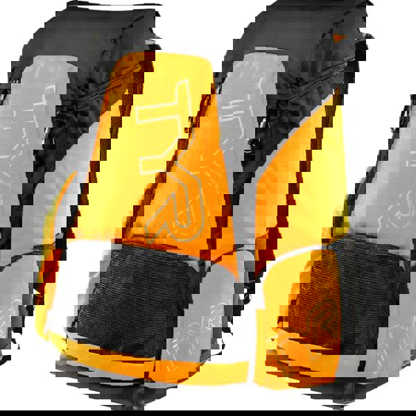 TYR Alliance Team Backpack 45L in orange and yellow with black accents