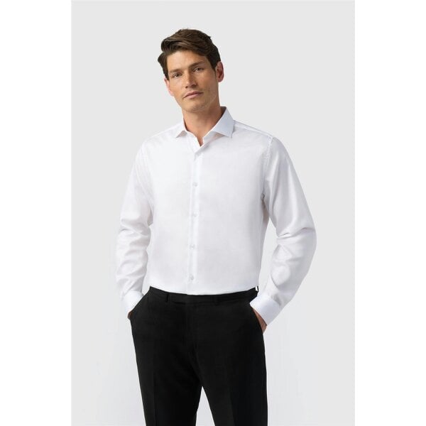 Alexandre Silver Alexandre Tailored Fit White Non-Iron Stretch Shirt