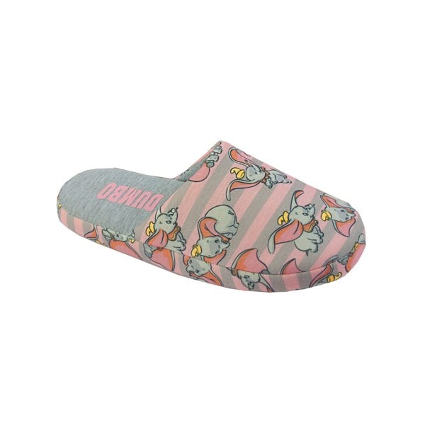 Disney Womens/Ladies Dumbo Slippers - Pink/Grey